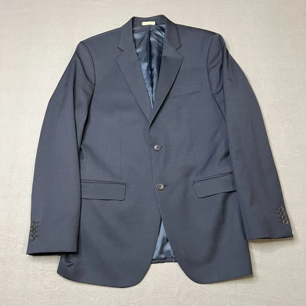 Banana Republic Blazer Jacket Mens 40R Charcoal Long Sleeve Classic Notch Collar